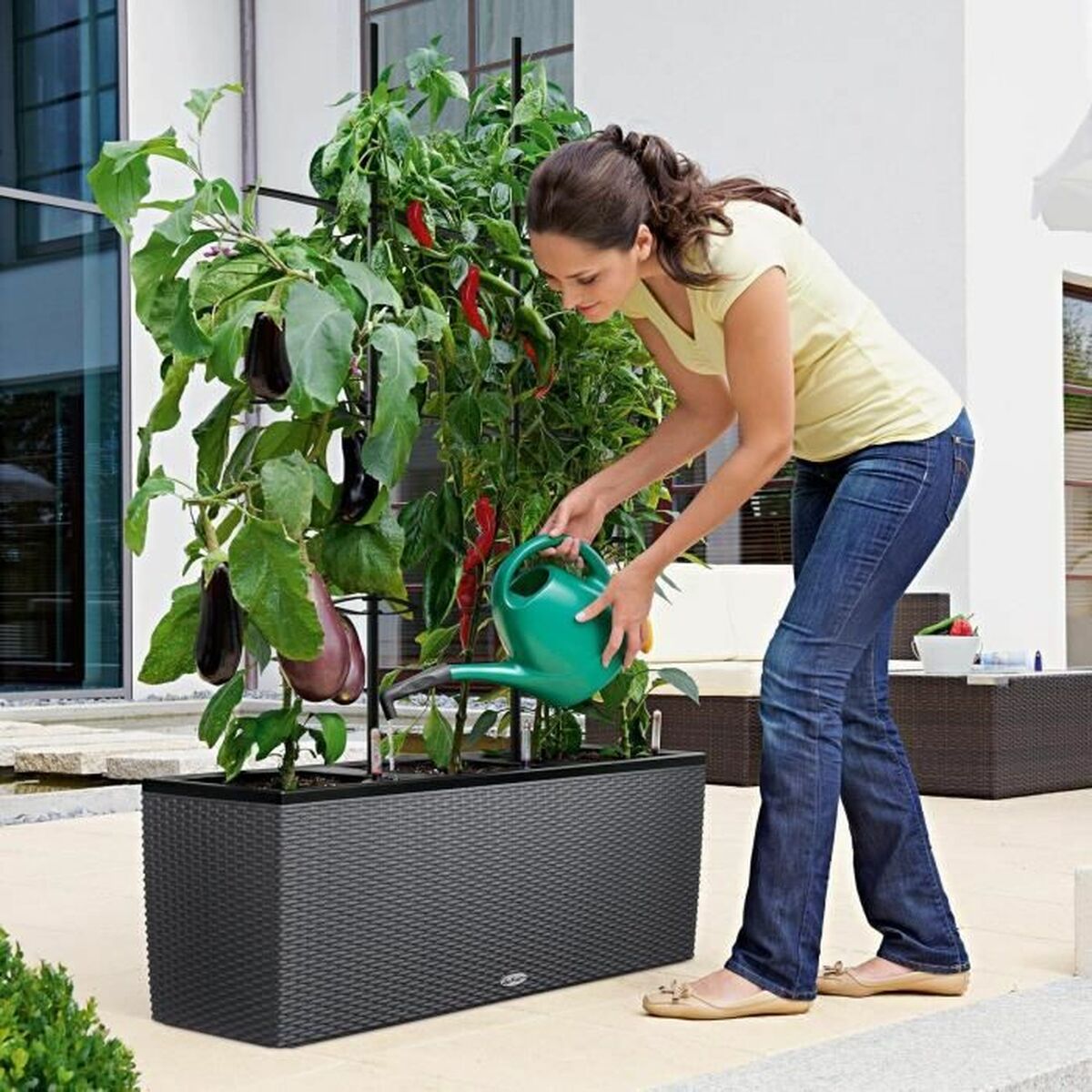 Maceta Lechuza 100 x 32 x 34 cm Plástico Rectangular